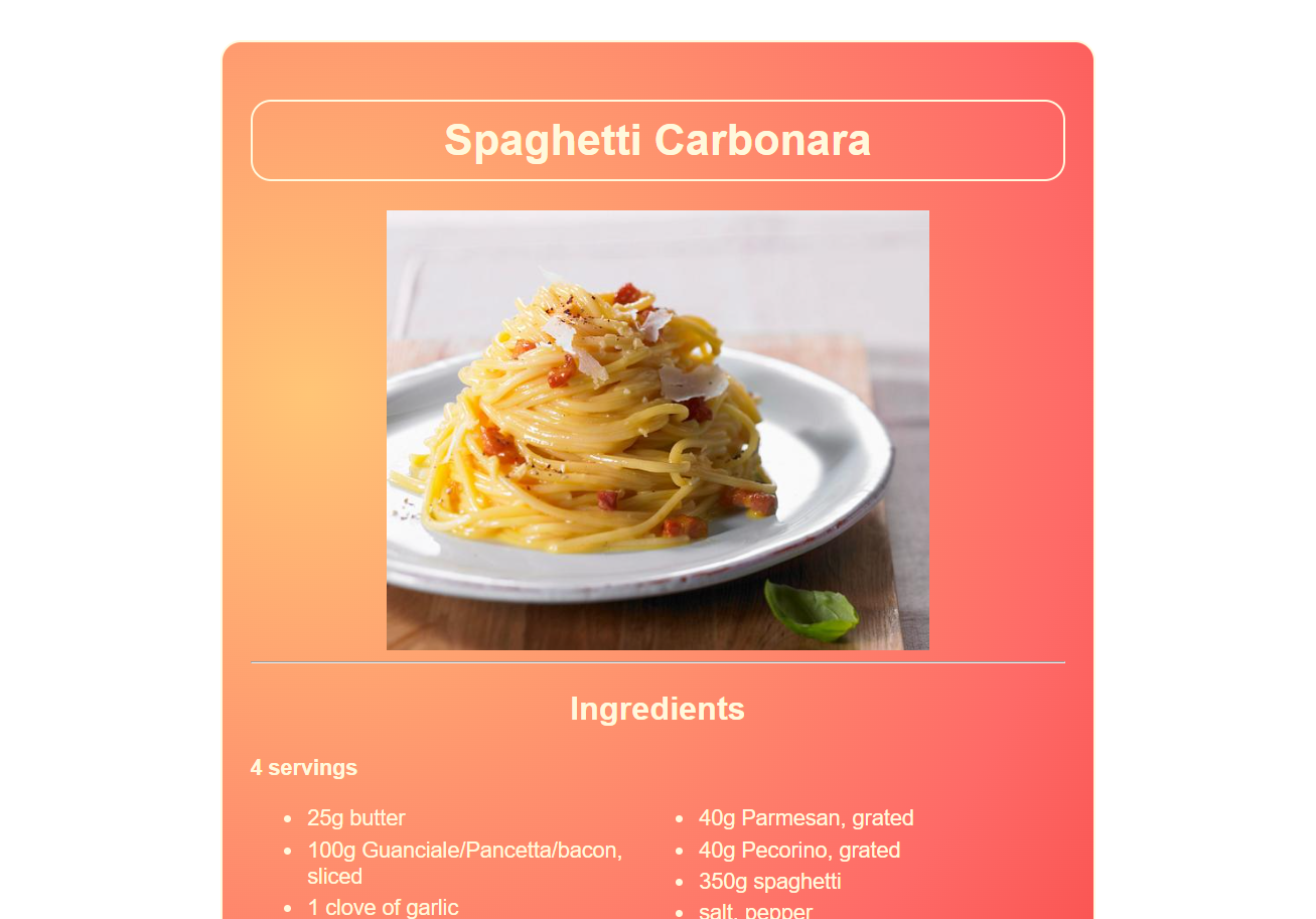 Carbonara project